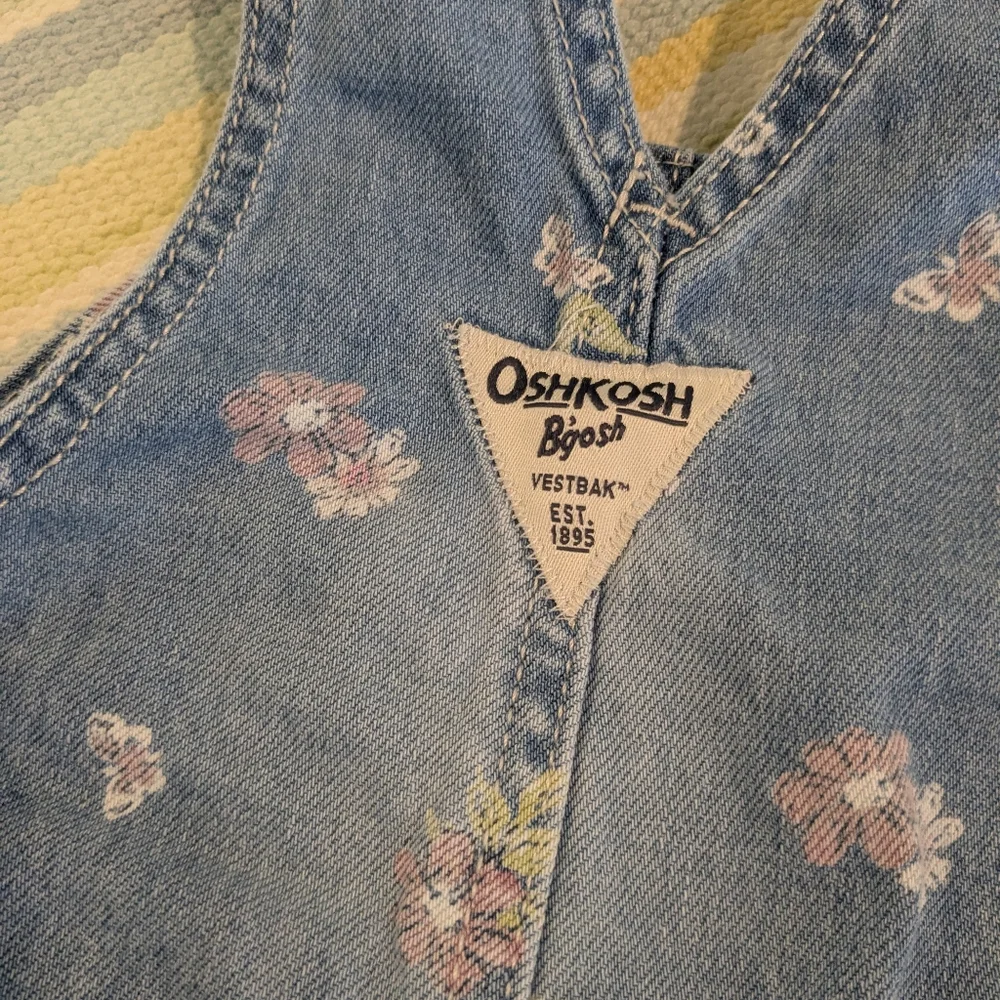 ⭐ Girl's Oshkosh Bgosh Denim / Jean Overall Dress Size 12 Months